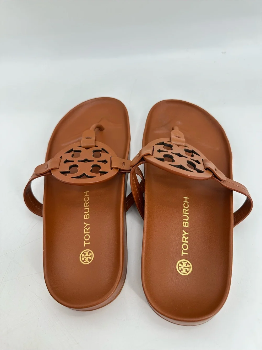 Tory Burch Miller Cloud Sandal in Cognac Brown 8.5
